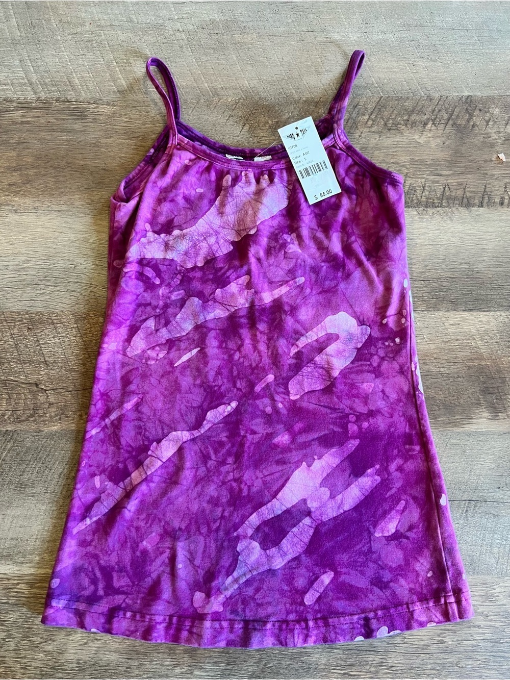 Hard Tail Pink Purple Tie-Dye Spaghetti Strap Tank